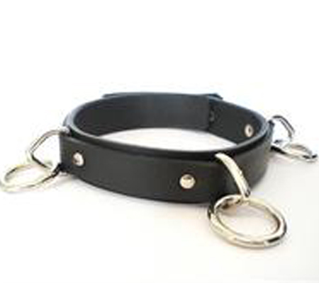 Collars : Leather Bondage Collar