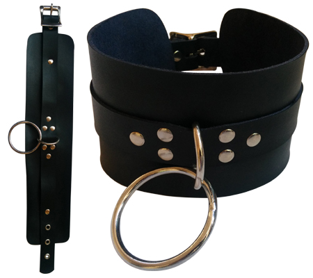 Collars : Leather Bondage Choker