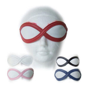 White Leather Blindfold – Lined