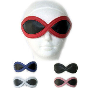 Black Leather Blindfolds – Lined