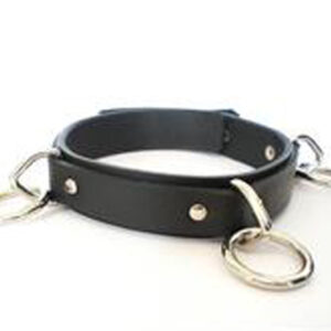 Leather Collar having 3 V-O Rings