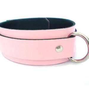 Leather Bondage Collar With 1-D Ring