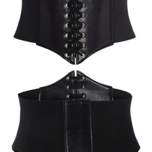 Black Gothic Underbust Cupless Corset