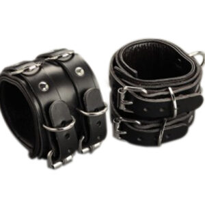 Double Buckle Leather Cuffs