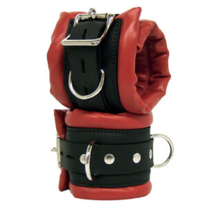 Padded Bondage Cuffs in Red/Black