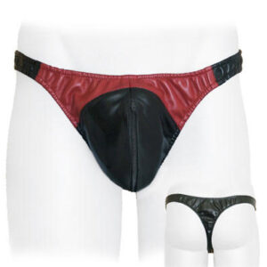 Red & Black Poly Vinyl Sexy Thong