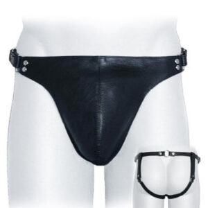 Plain Front Jock with Two Black Straps