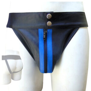 Leather Jock With Color Stripe