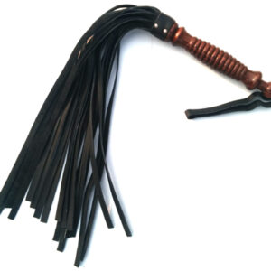 Heavy Duty Black Leather Flogger