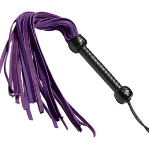 Purple/Black Leather Flogger